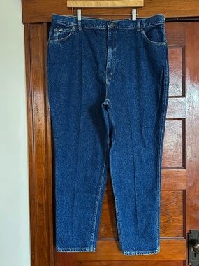 New Vintage Lee High Waisted Mom Jeans Size 26W Tapered Leg USA Made Blue Denim